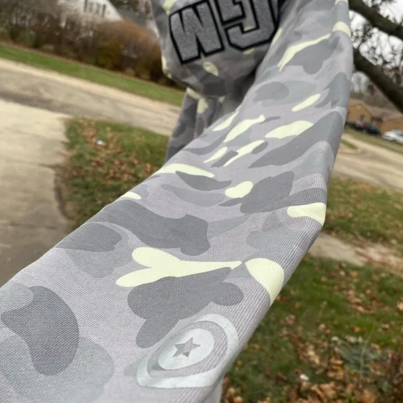 Bape Hoodie - Glow in the Dark - Reflective Shark Face - 100% cotton & Authentic